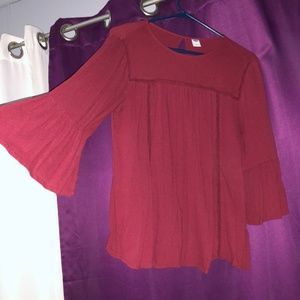 Bell sleeve top